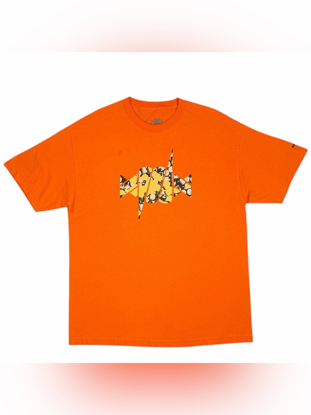 Vintage Recon Mens Orange Spray Cap Logo Short Sleeve Shirt Size XL Futura Stash